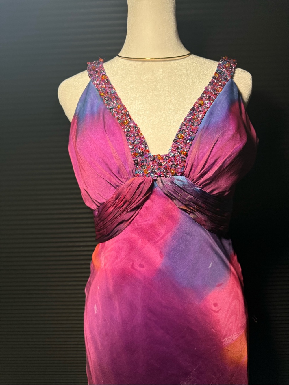 David's Bridal Purple Satin Dress